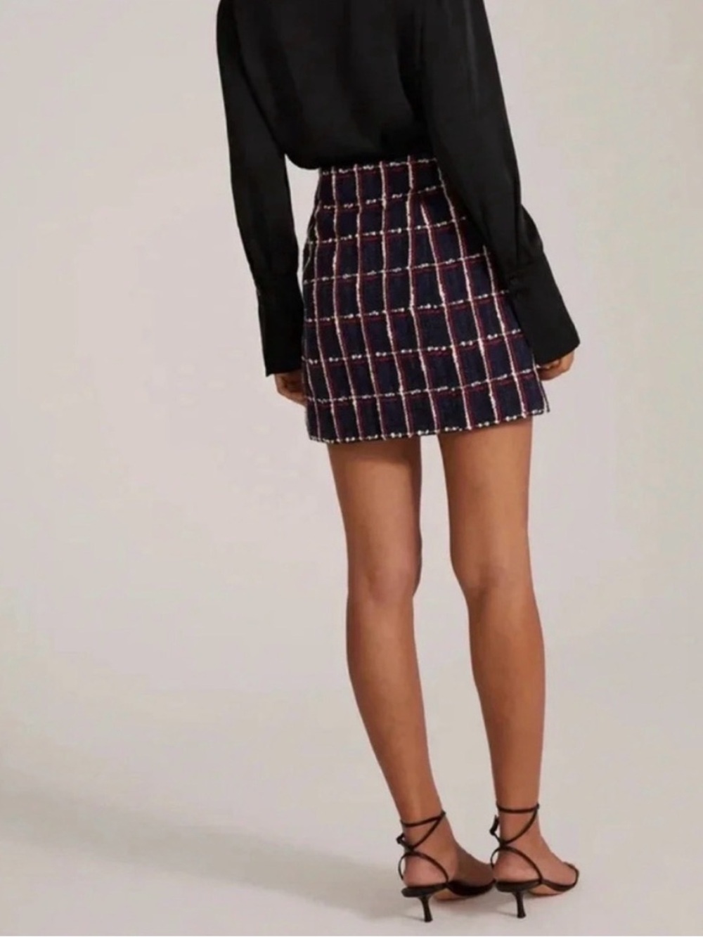 Favorite Daughter The First Wife Wool Mini Skirt Blue Red White Plaid Size 2